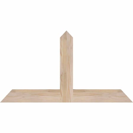 Ekena Millwork Portland Smooth Timber Gable Bracket, Douglas Fir, 36"W x 19"H x 1 1/2"D x 3 1/2"F, 13/12 Pitch GBW036X19X0204POR00SDF
